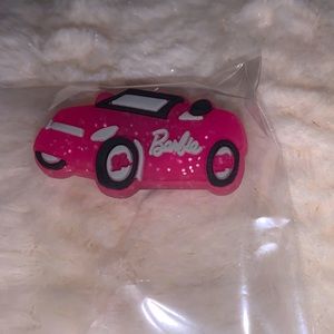 Pink Barbie car croc charm